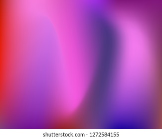 Neon Violet Gradient Background. Mesh Wavy Colorful Template. Magenta Hologram Backdrop. Colorful Waved Fluid Texture, Ultraviolet Original Cover Vector Design