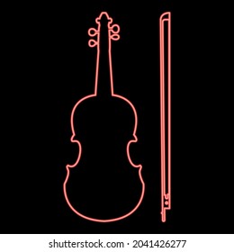 Neon-Violine-Rot-Vektorgrafik-Flachbild