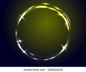Neon vivid round frame