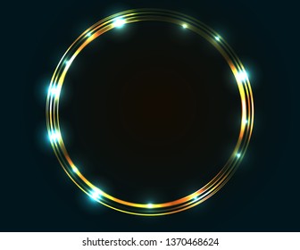 Neon vivid round frame