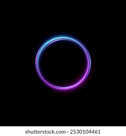 
Neon vortex.  Abstract ring background with glowing swirling background. Energy flow tunnel. Blue portal, platform. Magic circle vector. Glowing spiral. round frame