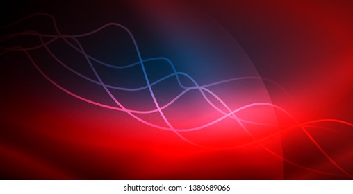 Fondo abstracto de ondas neón