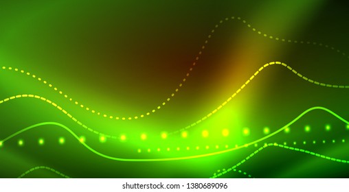 Neon wave abstract background