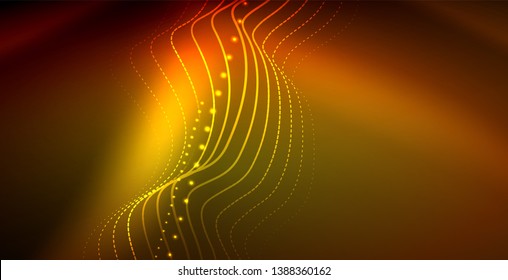 Neon wave abstract background design