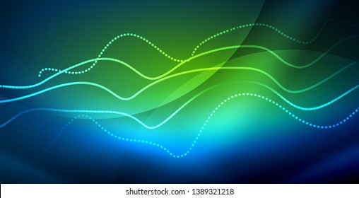 Abstraktes Neonwellen-Hintergrunddesign