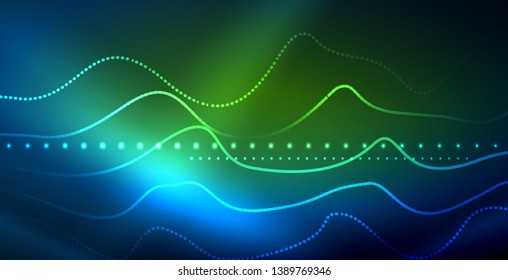 Neon wave abstract background design