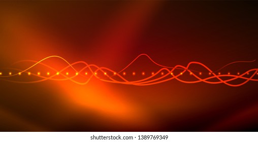 Diseño de fondo abstracto de ondas neón