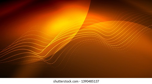 Neon wave abstract background design
