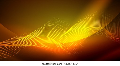 Neon wave abstract background design