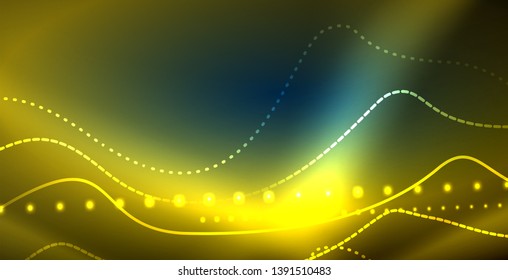 Projeto de plano de fundo abstrato de onda de néon
