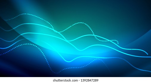 Neon wave abstract background design