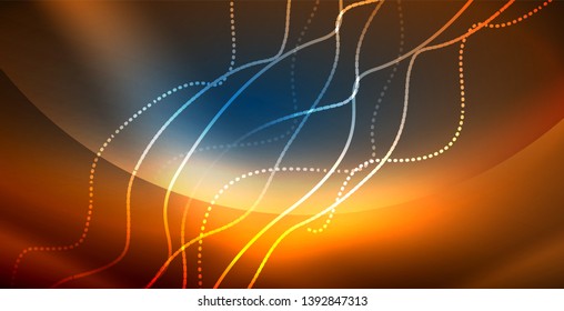 Diseño de fondo abstracto de ondas neón