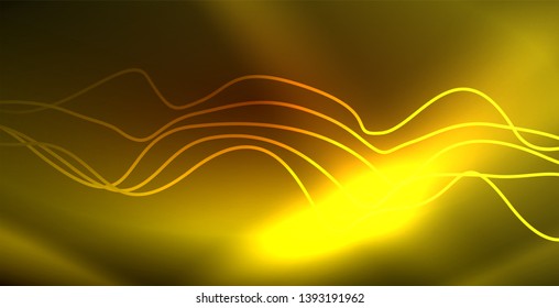 Neon wave abstract background design