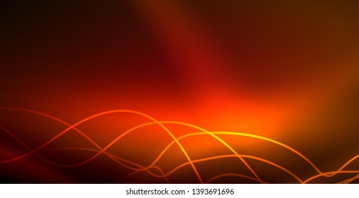 Diseño de fondo abstracto de ondas neón