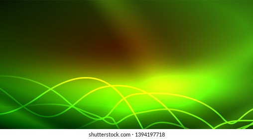 Diseño de fondo abstracto de ondas neón
