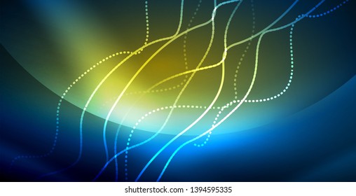 Neon wave abstract background design
