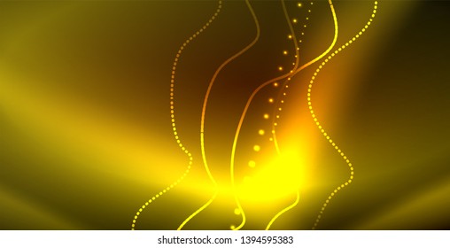 Diseño de fondo abstracto de ondas neón