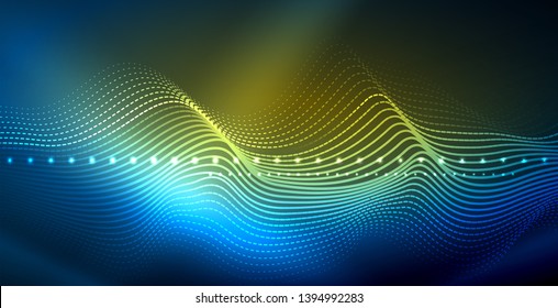 Abstraktes Neonwellen-Hintergrunddesign