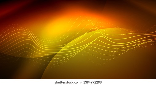 Neon wave abstract background design