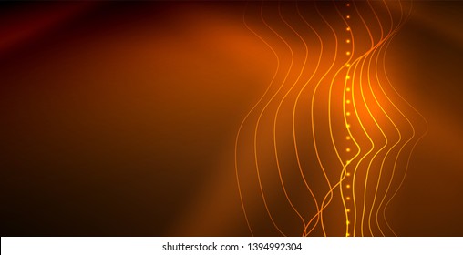 Neon wave abstract background design