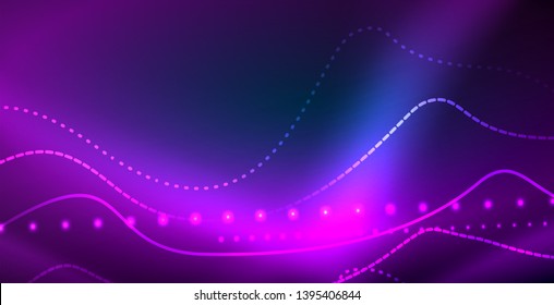 Neon wave abstract background design