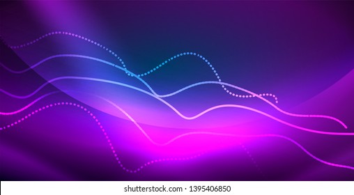Neon wave abstract background design