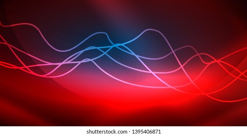 Neon wave abstract background design