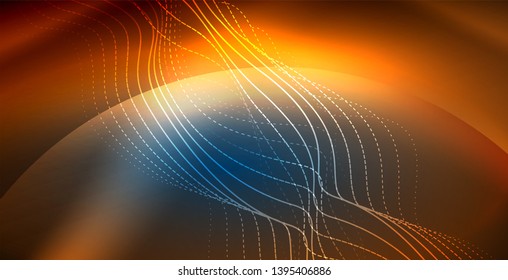 Neon wave abstract background design