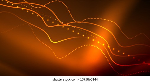 Neon wave abstract background design