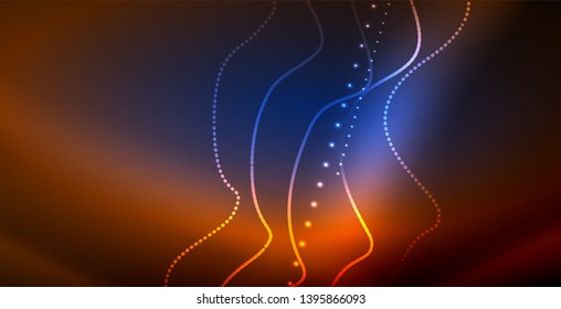 Neon wave abstract background design