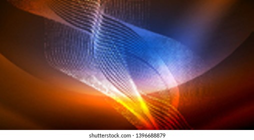 Projeto de plano de fundo abstrato de onda de néon