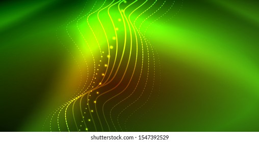 Neon wave abstract background design
