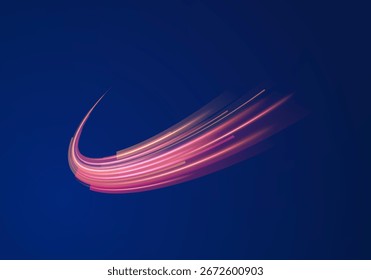 Neon wave creates light and line with glowing energy flow where motion and color shine in abstract streaks of speed and blur style