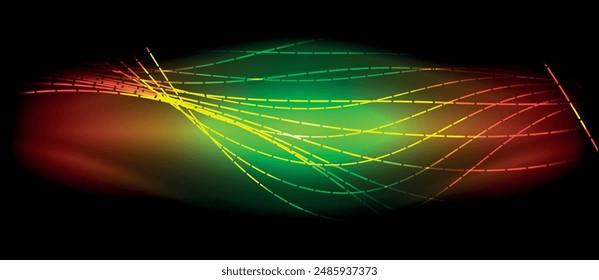 Neon wave lines with blend effect. Vector Illustration For Wallpaper, Banner, Background, Card, Book Illustration, landing page