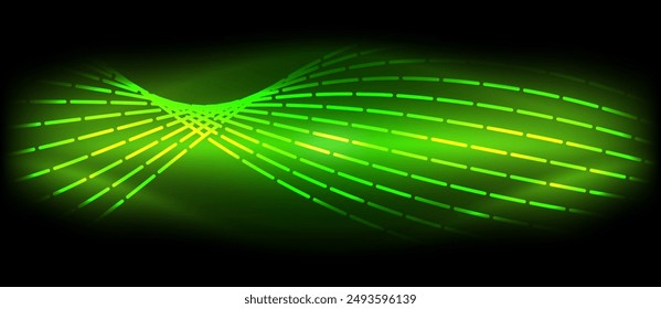Líneas de ondas de neón con efecto de mezcla. Ilustración vectorial Para Fondo de pantalla, Anuncio, Fondo, Tarjeta, Ilustración de libro, página de destino
