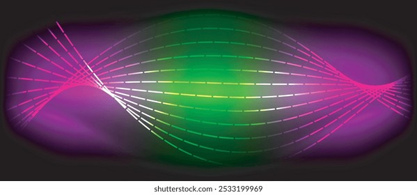 Neon wave lines with blend effect. Vector Illustration For Wallpaper, Banner, Background, Card, Book Illustration, landing page