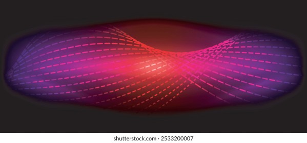 Neon wave lines with blend effect. Vector Illustration For Wallpaper, Banner, Background, Card, Book Illustration, landing page