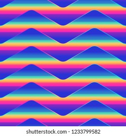 Neon wave pattern