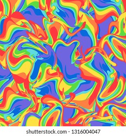 Neon wave trend background. Pattern seamless. Fabric design for fashion.