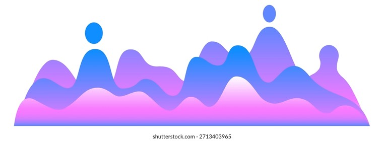Forma de onda de néon. Gráfico digital de frequência de batida de música