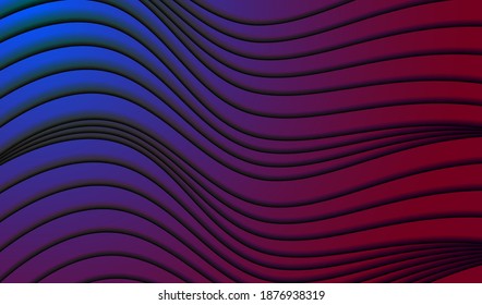 Neon Waves layered background. Vector EPS10