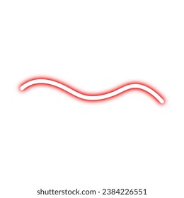 Elemento de línea ondulada Neon. Elemento de línea dibujada a mano. Elemento de línea de esgrima de neón. Estilo de dibujo infantil