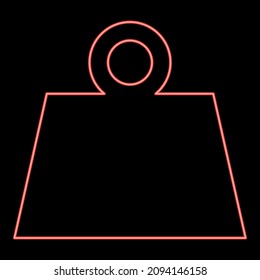 Neon weight red color vector illustration image flat style light