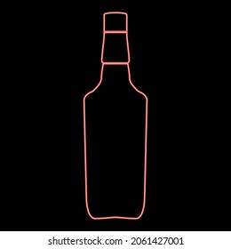 Neon whisky red color vector illustration flat style light image