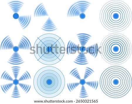 Neon Wi-Fi symbol flashes with pulse animation rhythm. Cyan radar sweeps with glowing magnetic field waves. Digital sonar rings echo around detection core. Sound loop glimmers