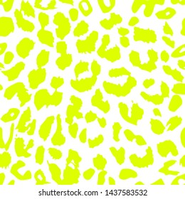 Neon wild Leopard seamless pattern.  Easy to change color.  Stylish print