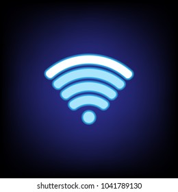 neon wireless and wifi internet connection icon vector illustration.