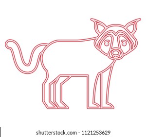 neon wolf beast creature animal image