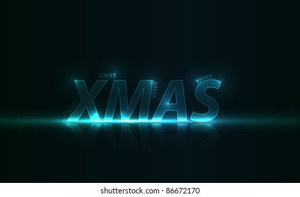 neon xmas background. vector illustration
