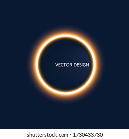 Neon Yellow Bright Geometric Circle For Advertising Vector Disign